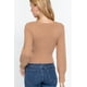 thumbnail image 5 of Suéter Largo Abullonado con Cuello en V y Canalé, 5 of 5