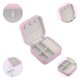 thumbnail image 4 of Caja de joyería portátil REGALWOVEN, mini organizador de joyas de cuero PU, soporte de exhibición de almacenamiento, estuche de joyas para mujeres rosa, 4 of 7