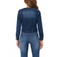 thumbnail image 3 of INSPIRE CHIC Chaqueta Vaquera Recortada de Manga Larga sin Cuello con Botones para Mujer de Regreso a Clases Azul Oscuro M, 3 of 6