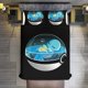 thumbnail image 1 of Pokmon Squirtle 3 Piece Sets Full/Queen Size - Reversible Microfiber Quilts with Shams Soft Lightweight Bedspread Coverlet Comforter for All Season Bed Sheets, 1 of 4