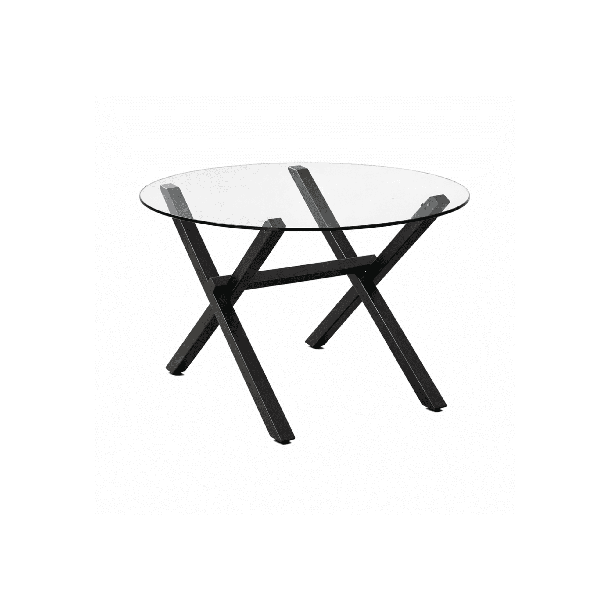 Habita2 Chile - Mesa De Vidrio Redonda X Black 110cm