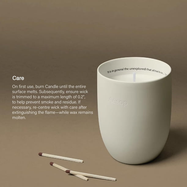 Candle Aesop Ptolemy Aromatique, aroma resinoso, terroso y