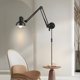 thumbnail image 2 of Luz de pared BRRSKBK de 37 cm, negra, ajustable, metal, 110‑220 V, 2 of 7