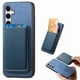 thumbnail image 1 of Funda de Cuero Magnética con Tarjetero para Samsung Galaxy S25 Cubierta Delgada Azul, 1 of 5