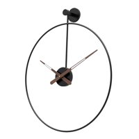Magideal - Reloj Simple De Hierro Simple Nórdico Para El Baño Del Hogar Del Dormitorio De La , Negro