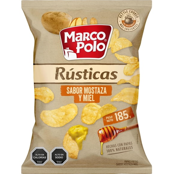 Papas Fritas Rústicas mostaza miel, 185 g