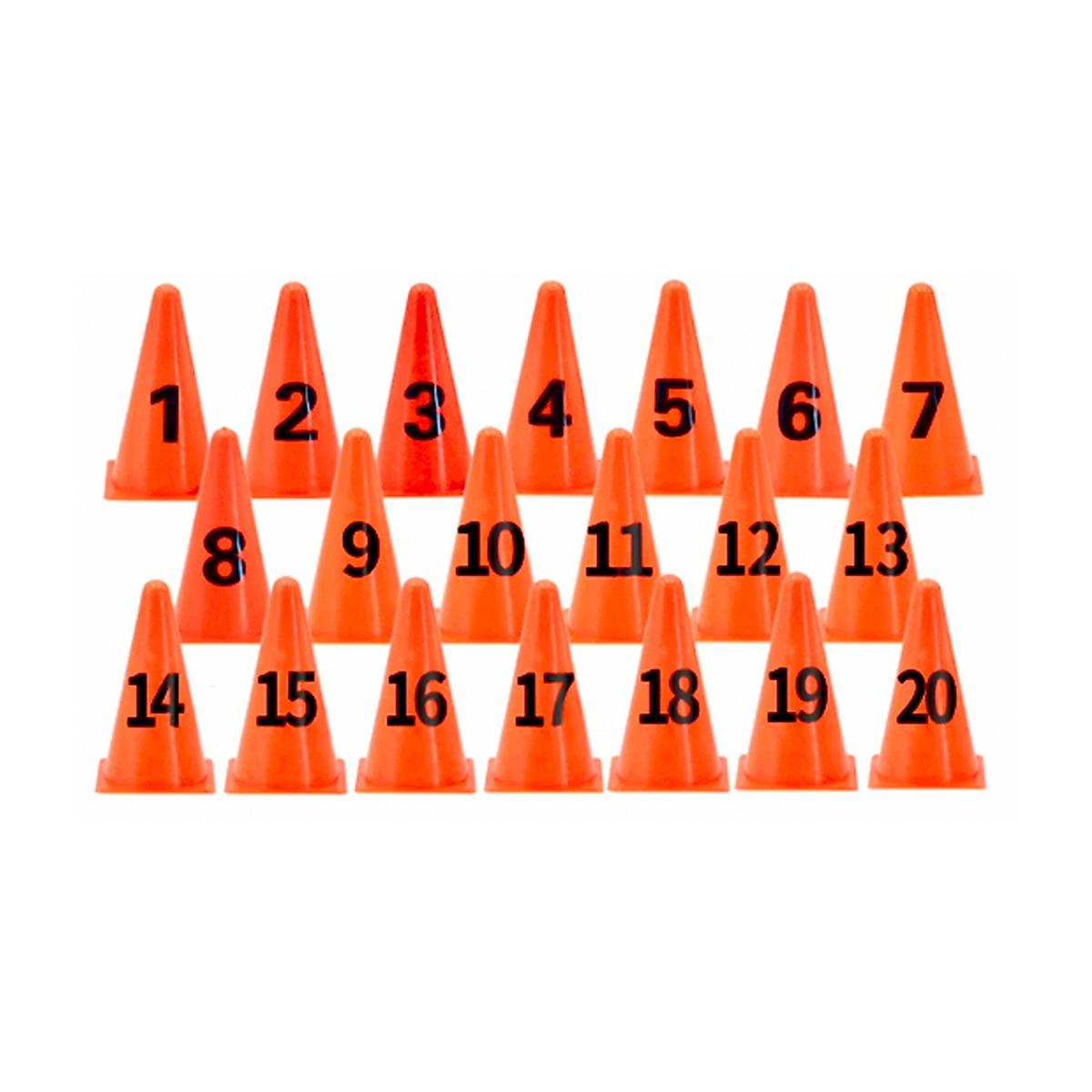 Genérico - Set De Conos 23 Cm Enumerados Del 1 A 20 - Mk-835