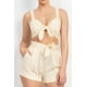 thumbnail image 2 of Conjunto de Top Corto a Rayas con Lazo Delantero y Shorts con Cinturón, 2 of 5