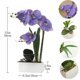 thumbnail image 2 of Orquídea artificial FuleHouzz 38 cm Lavanda con jarrón de cerámica, 2 of 7