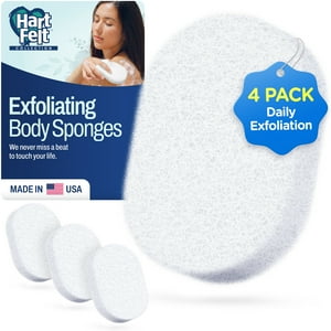 Esponja Exfoliante Hartfelt Ovalada Pack 4
