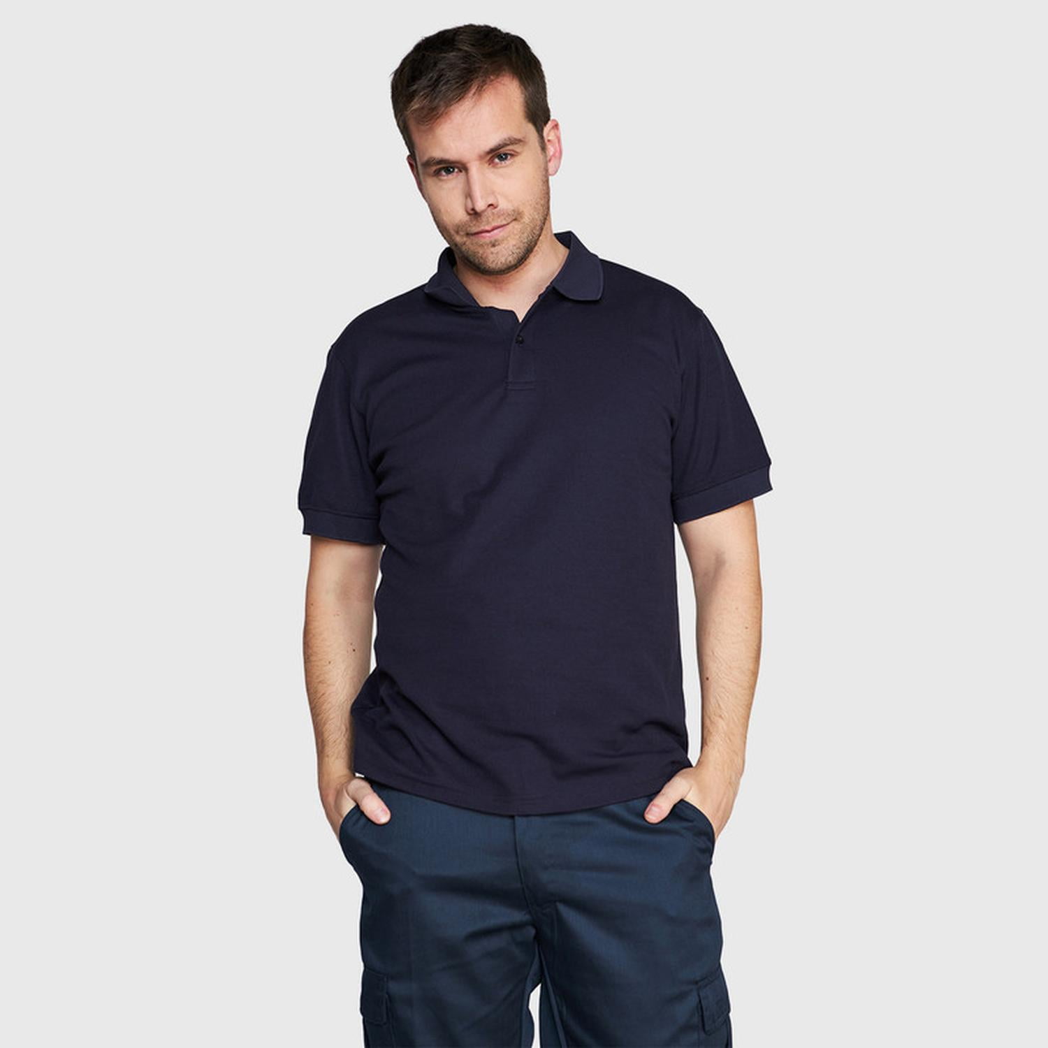 Jayson - Polera Mc Hombre Waffle Azul Marino S