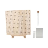 Magideal - Juego De Tablero De Bloqueo De Madera, Artesanía Decorativa Con Pasadores De Acero, Soporte De Gancho De Barra, Bloque De Carnicero Sólido, Bloque De