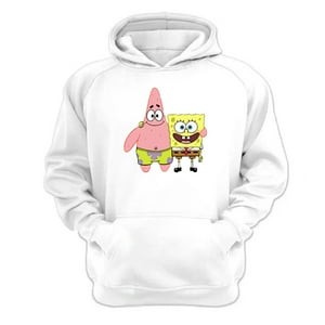 Genérico - Polerón Canguro Bob Y Patricio Blanco Talla M Unisex