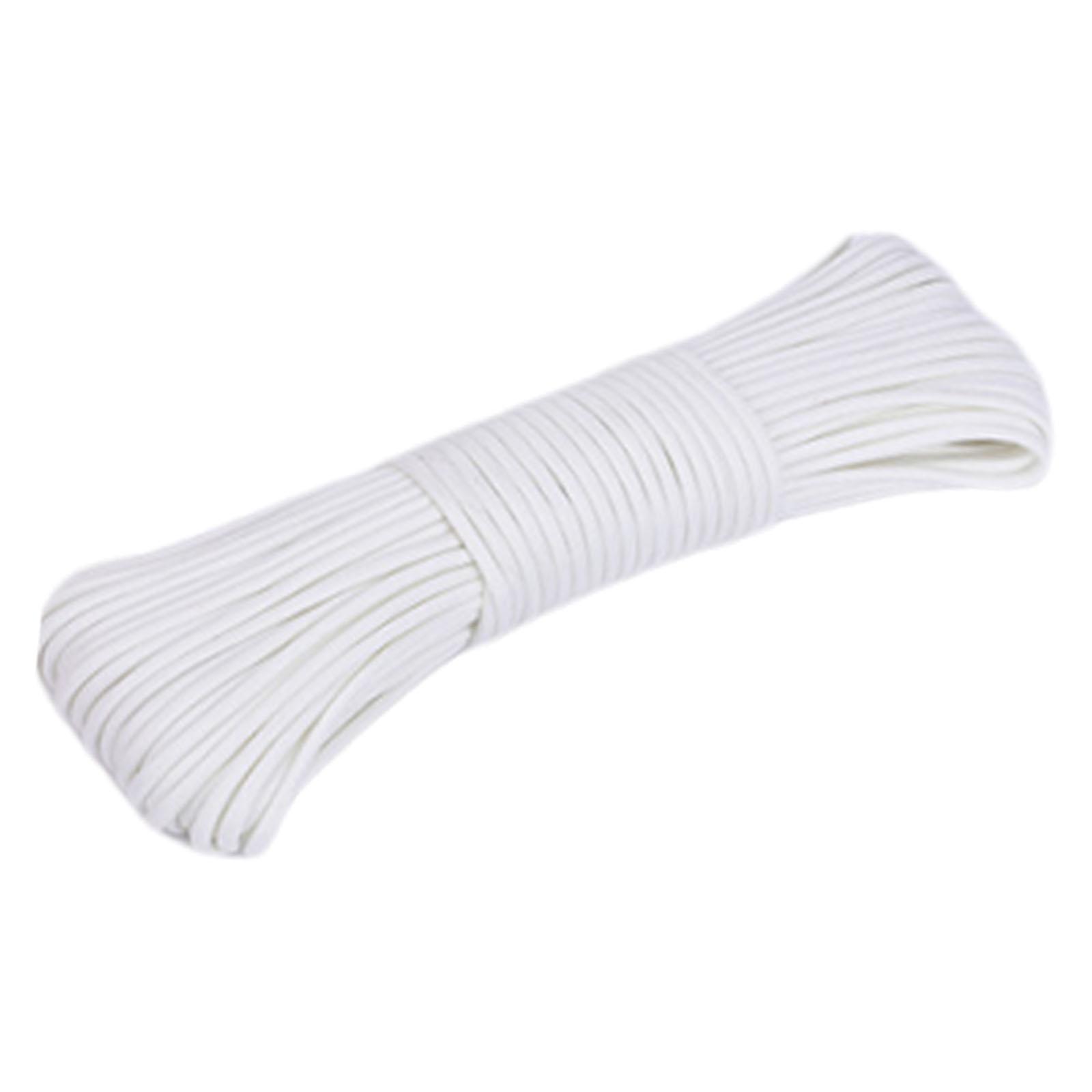 Ioensy - Cuerda Paracord Multifuncional Resistente Para Tienda De Campaña, Para Canotaje, Jardín, Mochilero, Color Blanco