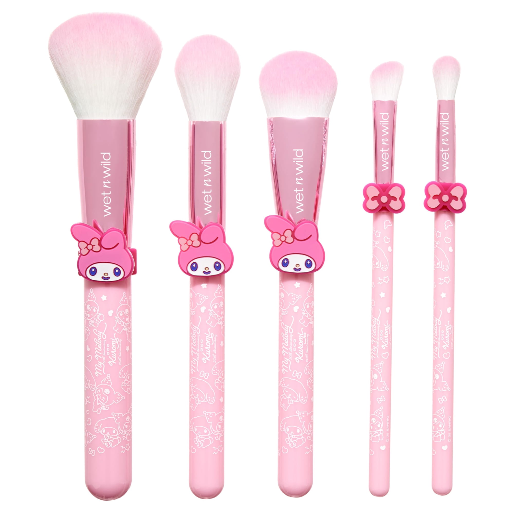 Set De Brochas De Maquillaje Wet N Wild My Melody Y Kuromi, 5 Piezas