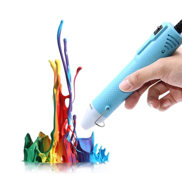 Pistola térmica mofa Mini Hot Air 150 W 110 V con soporte azul