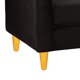 thumbnail image 4 of Sofa New Retro 3 Cuerpos Felpa 04 Negro, 4 of 5