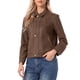 thumbnail image 4 of INSPIRE CHIC Chaqueta de Imitación de Gamuza para Mujer con Cuello de Punta, Mangas Largas, Cremallera y Bolsillos Talla S Color Café, 4 of 6