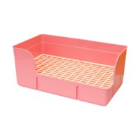Magideal - Arena Para Conejos, Inodoro Para Mascotas, Suministros De Baño Para Animales, Bandeja De Arena De Esquina, Inodoro De Esquina Para Jaula De Conejos, A Rosa