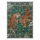 thumbnail image 2 of Alfombra Moynesa Tiger, 160 x 230 cm, estilo bohemio, lavable, verde, 2 of 7