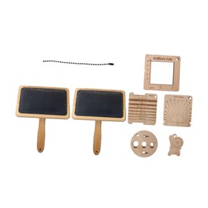 Magideal - Juego De Reglas De Calibre Para Tejer En Madera, Calibre Guía De Hilo Wpi, Regalo Práctico Para Amantes Del Tejido, Herramientas Para Tejer A Crochet,