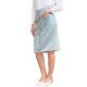 thumbnail image 4 of Falda de Tweed de Mujer INSPIRE CHIC Cintura Alta Elegante para Oficina y Trabajo Faldas Lápiz Midi con Bolsillo L Azul Claro, 4 of 5