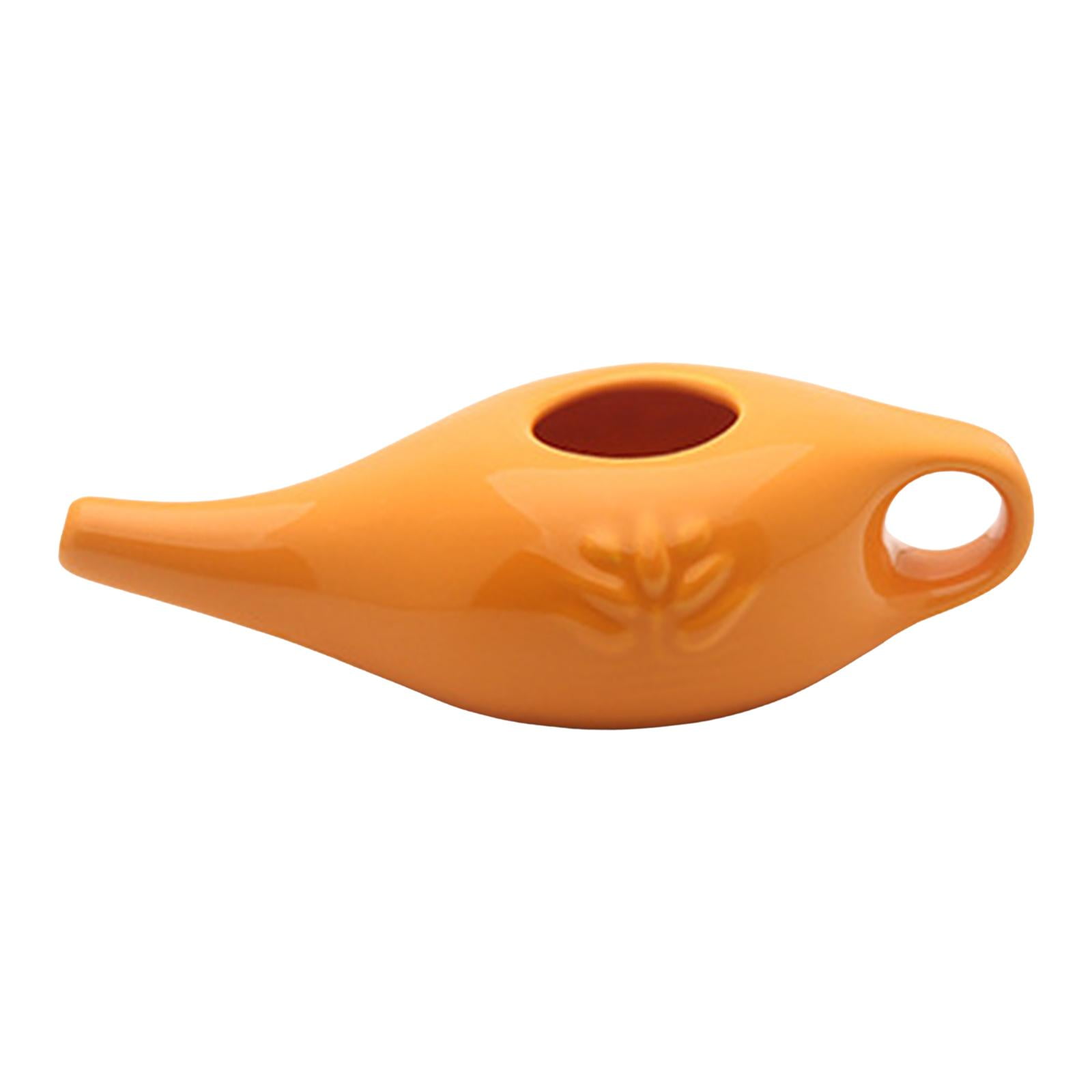 Magideal - Olla Neti De Cerámica De 250 Ml, Olla De Irrigación Nasal, Olla De Enjuague Sinusal, Olla De Boquilla Fácil De Limpiar, Para De , - Naranja