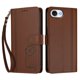 thumbnail image 3 of Funda Cartera Trébol para iPhone 17e/iPhone 16e con Ranuras Tarjetas y Carga Inalámbrica Marrón, 3 of 6