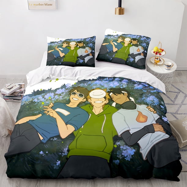 Hot Games Dream Smp Bedding Set Single Twin Full Queen King Size Ranboo Bed Set Aldult Kid Bedroom Duvetcover Sets 3D Bed Sheets
