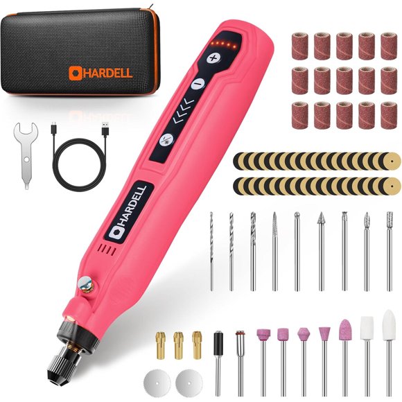 Minitorno inalámbrico HARDELL 4 V, 5 velocidades, 18.000 RPM