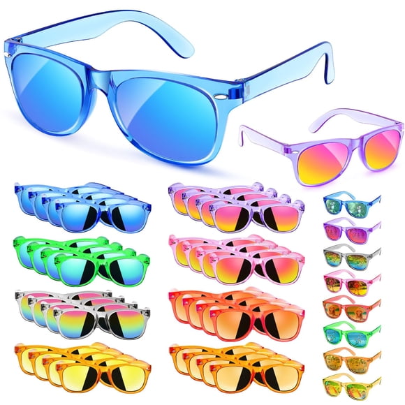 Gafas de Sol para Niños SNWIDA Paquete de 32 Unidades con Protección UV400 Neón