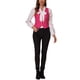 thumbnail image 2 of INSPIRE CHIC Chaleco de Mezclilla para Mujer Cuello en V con Botones Chaleco Casual de Jean sin Mangas XL Rosa Fucsia, 2 of 5
