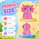 thumbnail image 2 of Juguete Squishy CZYWJMEI Axolote 7 cm Rosa con Brillo, 2 of 8
