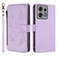 thumbnail image 2 of Funda Cartera Mariposa para [Motorola Edge 50 Pro 5G] con Soporte y Cremallera Morado claro, 2 of 6