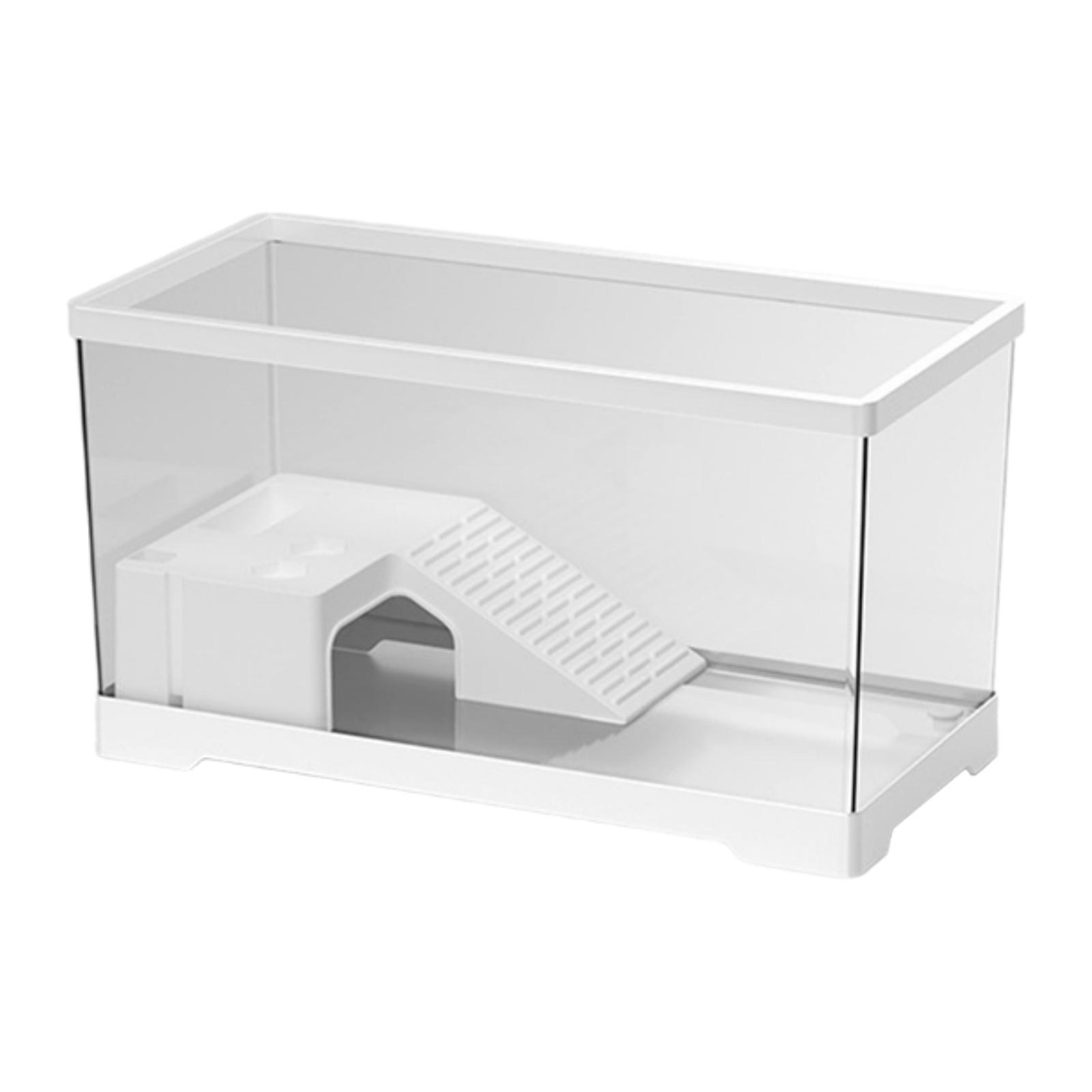 Magideal - Tanque De Tortuga Para Acuario, Caja De Hábitat Para Reptiles, Terrario De Tortuga En Reposo Para Escalada Resistente, Hábitat De Tortuga, Decoración Grande Blanco