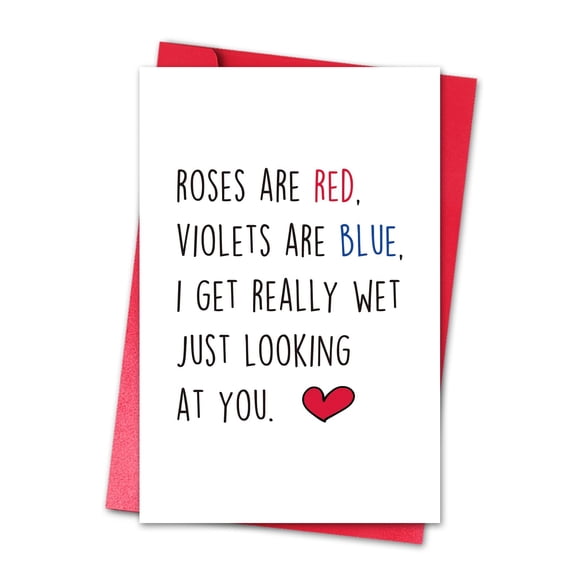 Tarjeta de San Valentín LYMEQING divertida para adulto para novio y esposo