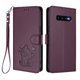 thumbnail image 1 of Funda de Gato tipo Libro para Samsung Galaxy S10 Plus, Morado Oscuro, 1 of 6