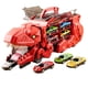 thumbnail image 4 of Camión de transporte de dinosaurios, camión devorador de dinosaurios, portátil, novedad, vehículos de dinosaurio, juego de juego para niños y niñas rojo, 4 of 5