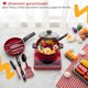 thumbnail image 4 of Set De Cocina De Juguete 61pcs Niños Juego De Mini Chef Rojo Rojo, 4 of 9