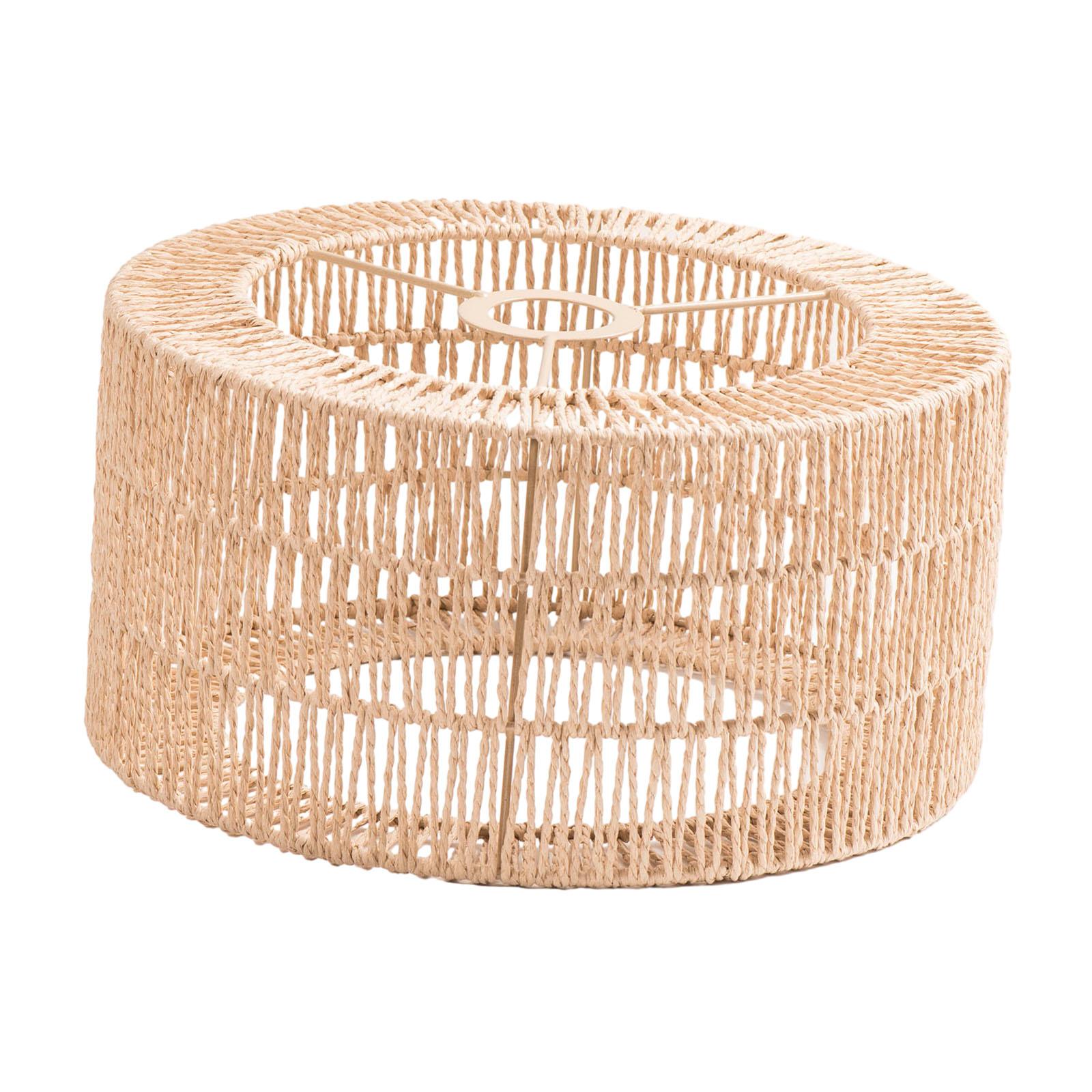 Magideal - Pantalla De Cuerda De Papel, Protector De Bombilla, Pantalla Bohemia Clásica, Pantalla De Lámpara Tejida Para Dormitorio, Granja, Casa De Té, , Grande