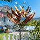 thumbnail image 1 of Molinillo de Viento Pure Echo 213 cm Grande Flor de Loto de Metal, 1 of 7