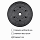 thumbnail image 3 of Barra Preolímpica 120 cm Cromada con 25 kg en Discos PVC, 3 of 6
