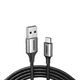 thumbnail image 1 of Cable USB-C a usb-a trenzado de carga rápida 3a, 1.5 Negro, 1 of 3