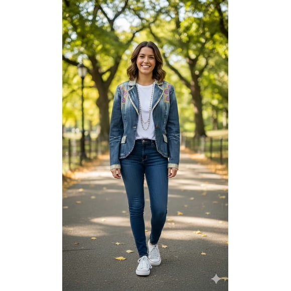 Blazer Denim Mandala