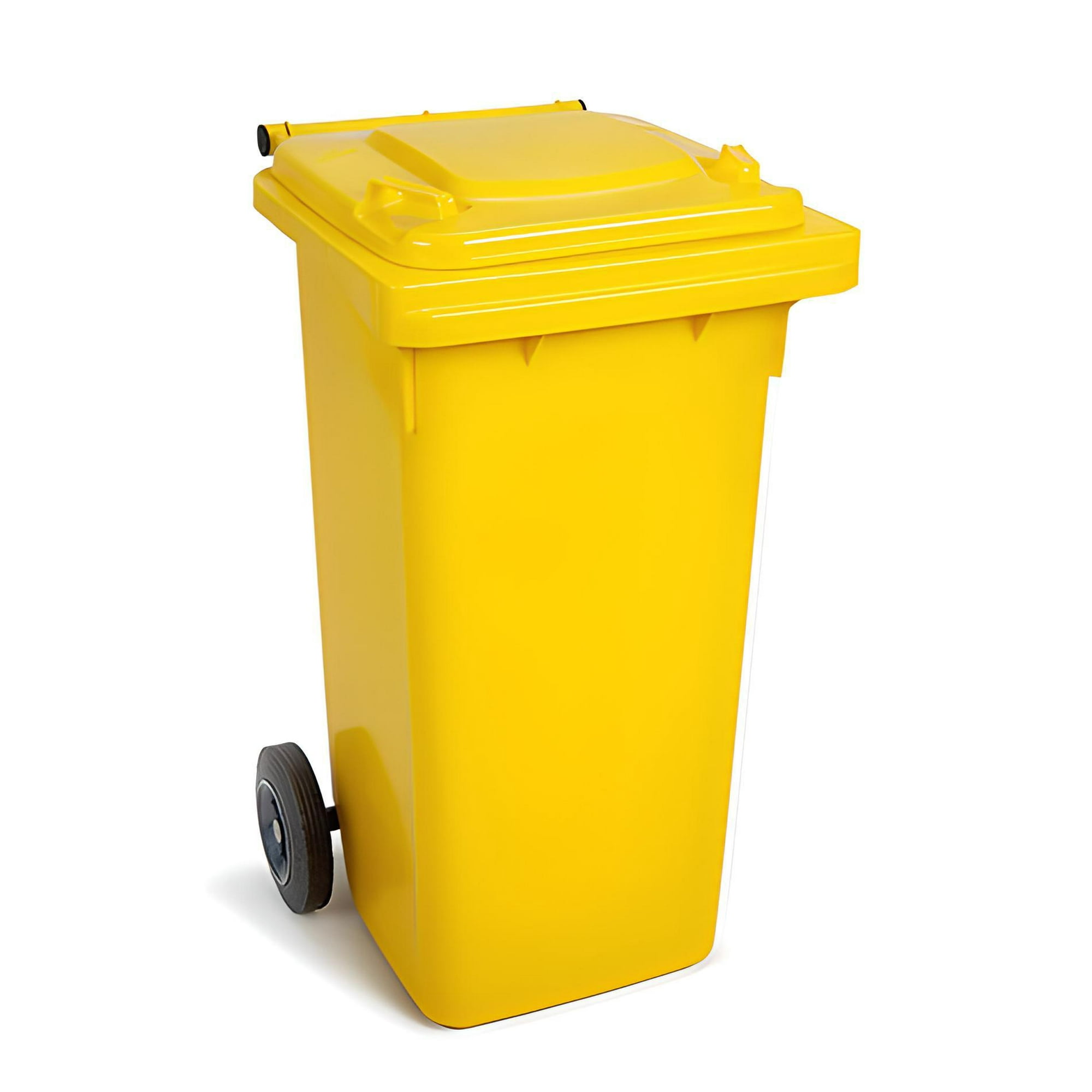 Recilock - Basurero De 120 Litros Con Ruedas - Amarillo