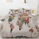 thumbnail image 1 of Map Of The World Is Very Clear Quilt Duvet Cover Set Pillow case Print3-Piece Bedding Set (1 Duvet Cover + 2 Pillow Shams), 1 of 3