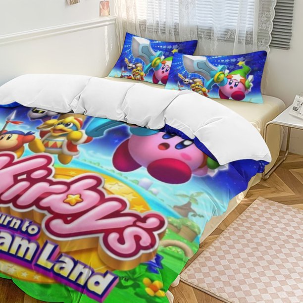Kirby 3-Piece Bedding Set Soft Warm And Comfortable Soft Bed Set for Bedroom