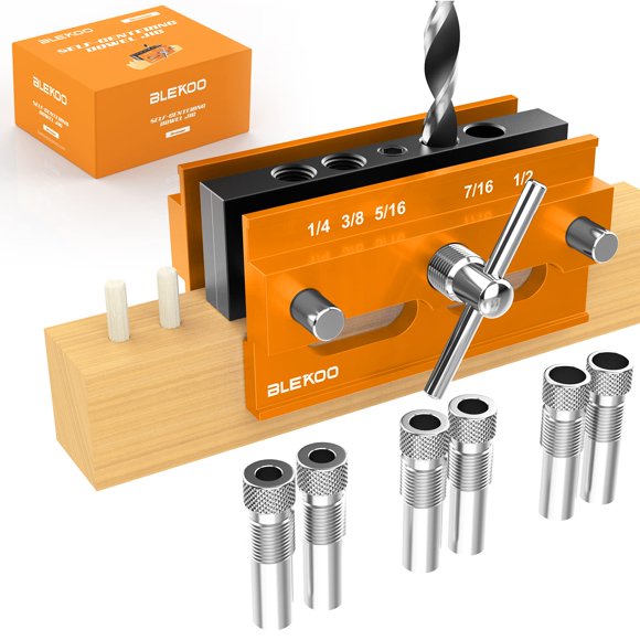Kit de plantillas para tacos BLEKOO, autocentrantes, con 6 casquillos de guía de perforación