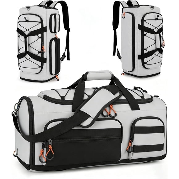 Bolso Gym Searock 45L 3 en 1 Duffle Mochila Gris
