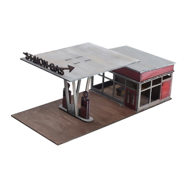 Kits De Construcción De Gasolineras, Escala 1:64 1:72, Para Diseño De Accesorios, Modelo De Ferrocarril